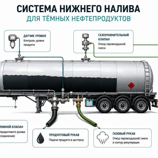 Система нижнего налива для безопасной и&nbsp;автоматизированной загрузки темных нефтепродуктов